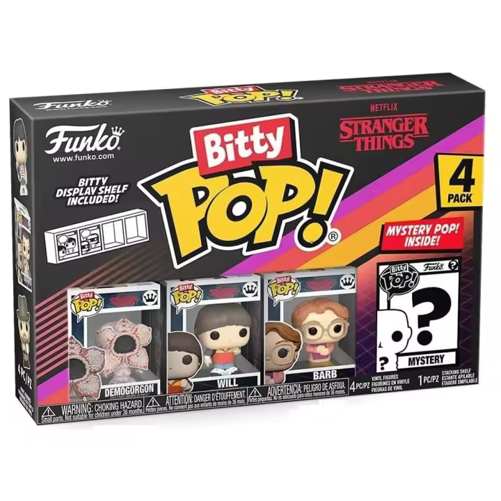 Funko Pop Bitty Stranger Things Pack 4 Mini Figuras con Demogorgon - 1