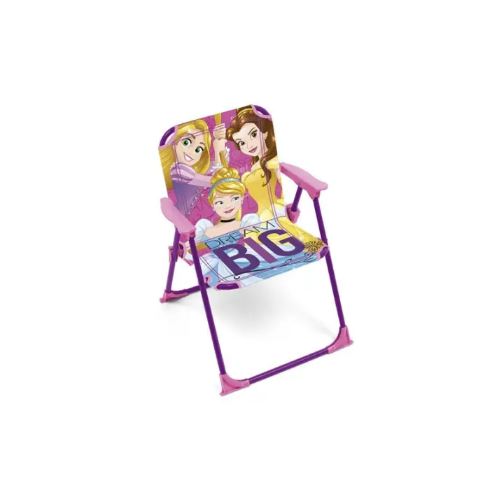 Arditex - Silla plegable infantil con dibujo PRINCESAS y reposabrazos con medidas de 32x38x53cm apto para uso de exteriores o playa - 1