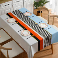 Qianniao Teléfono De Mesa Cuadrado De Piel Con Patrón De Cuadrícula Impermeable Y Resistente Al Aceite PVC Sencillo Para Mesa De Café Y Comedor - details 6