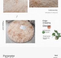 Alfombra Redonda De Peluche Suave Para Sala De Estar Decoración De Hogar Dormitorio Y Habitación De Niños Alfombra Blanca Espesa Para Salon - details 13