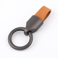 Llavero De Titanio Y Cuero Vacío Llavero De Coche Para Hombre Llavero De Colgante Creativo Accesorio Pequeño EDC Regalo Ideal Para Exteriores - details 7