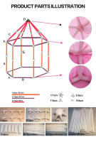 Carpa Grande Para Niños Juego De Princesa Torreón De Juguetes Para Interior Y Exterior Casa De Juegos Con Piscina De Bolas Para Bebés - details 12