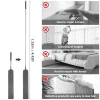 Cepillo De Pulverizaci\u00f3n Retráctil De Microfibra Para Espacios Estrechos Cepillo Plano Flexible Para Limpieza Debajo De Sofás Camas Muebles - details 0