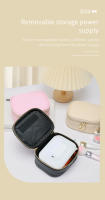 Bolso De Maquillaje Recargable Con Espejo LED Pantalla Táctil Compacta 3 Luzes Coloridas Material PU Estilo Casual - details 10
