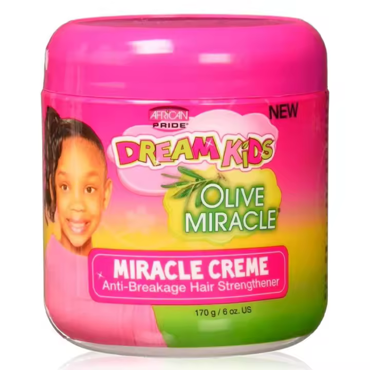 African Pride Dream Kids Olive Miracle Cream Hair Strengthener Crema de peinar    Producto para rizos definicion y styling - 1