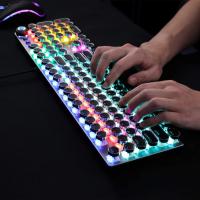 Teclado Mecánico AULA F2088 Retro Punk Con Teclas Redondas Para Gaming Compatible Con PC Laptop Tablet 104 Teclas Cableado RGB Retroiluminación - details 5