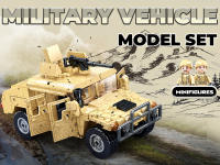 Bloques De Construcción De Vehículo De Asalto H2 WW2 Military SWAT 265PCS Juguetes DIY Para Niños Modelos De Armadura De Soldado Para Regalos - details 1
