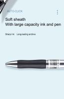 Set De 5 Bolígrafos Gel Retráctiles 0.5mm Tinta Negra Gran Capacidad Click Para Escuela Y Oficina Suministros De Papelería - details 3
