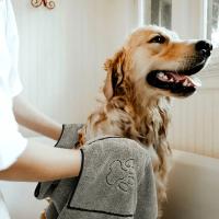 Toalla De Baño Para Perros Grandes Super Absorbente Y De Secado Rápido Microfibra Algodón 100% Suministros De Baño Para Gatos Y Perros - details 8