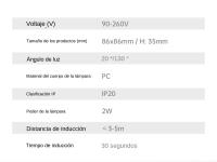 Lámpara De Pared Revestida LED Con Sensor PIR Para Pasillos Escaleras Y Estepes Iluminación Moderna Interior Para El Hogar - details 12