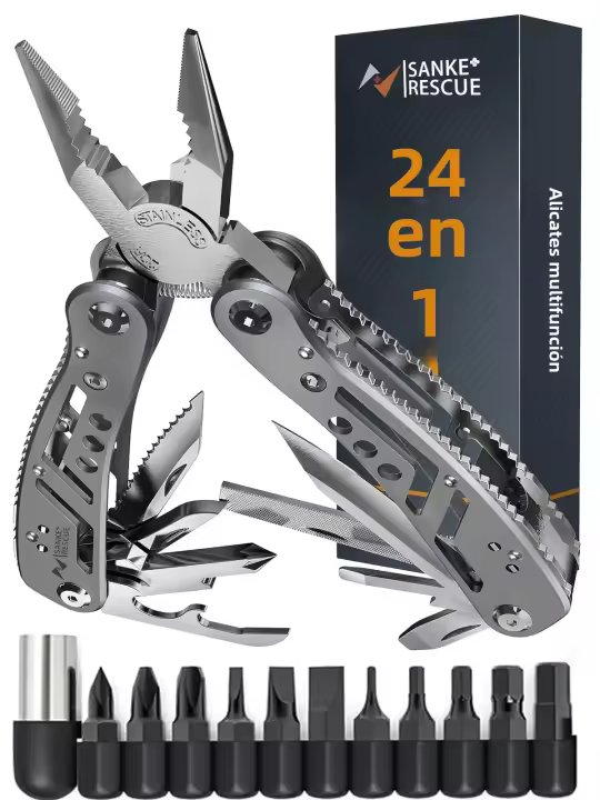 Herramienta Multifuncional DUTRIEUX Para Prensa De Tubos Múltiples Y Puzzle 3D Herramienta Foldable EDC De Metal Cuier Knife - 1
