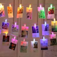 Luz De Cadena LED Para Fotos Con Clip 1m/3m/6m Potenciada Por Baterías AA Decorativa Para Pared De Dormitorio Fotografía Cumpleaños - details 7