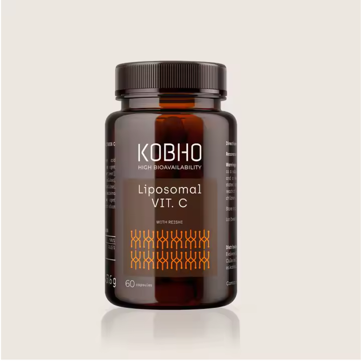 KOBHO VITAMINA C LIPOSOMAL CON EXTRACTO DE REISHI 60 CAPSULAS - 1