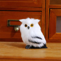 Adorno De Casa En Forma De Águila Miniatura De Color Blanco Y Negro Simulación De Pelo De Animal Decoración Para Interiores Regalo - details 15