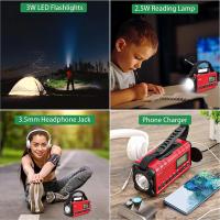Radio De Emergencia Portátil Con Solar Y Manivela De Crank 10000mAh Con LED Y Cargador USB Luz De Mano Recargable Para Clima NOAA AM FM - details 27