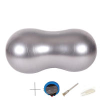 Bola De Yoga De Forma De Maní Anti-Rotura 90x45cm Para Ejercicio En Casa Equipo De Fitness Gimnasio Entrenamiento De Pilates Con Bombín - details 2