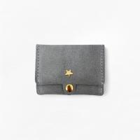 carteras para mujer,monedero ,cartera Pequeña de Piel Ante – Minimalista, Ligero y Multifuncional,Diseño Elegante con estrella, regalo para mujer, tarjetero regalo mujer,para tarjetas, billetes y monedas - details 1