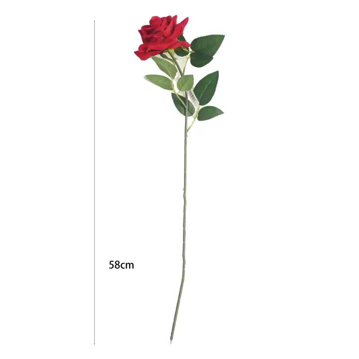 Poenia Arte Floral - Vara Rosa Artificial 58cm Pack de 6 Piezas - Realista Duradero Decorativo - 1