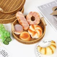 Bandeja De Alimentos De Plástico Tejida a Mano En Rattan Para Frutas Verduras Pasteles Forma Redonda Cesta De Almacenamiento Con Mango - details 16