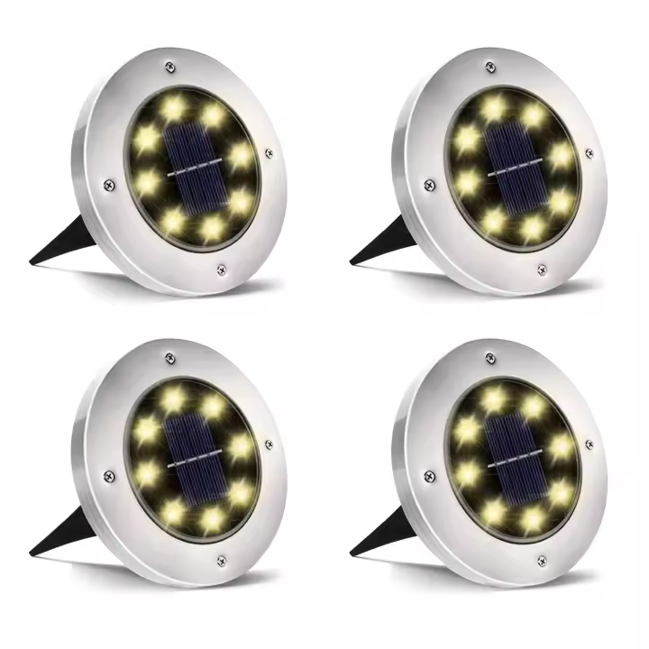 Lámpara Solar IP68 LED Para Exterior Luz De Suelo Con Energía Solar Para Jardín Patio Camino Decoración De Jardín Luz Subterránea Para Runway Y - 1