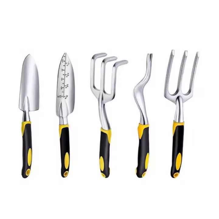 Juego de herramientas de jardinería, juego de herramientas versátiles de rastrillo y pala para jardín con cabezal de aluminio resistente y mango ergonómico - 1