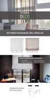 STORESDECO Estores Plegables Sin Varillas  básico Translúcido transparente, Estores Paqueto de Tela, 100% Poliéster, Ideales para Ventanas, Estores plegables Infantil, Perfectas para Salón, Dormitorio y Comedor - details 0