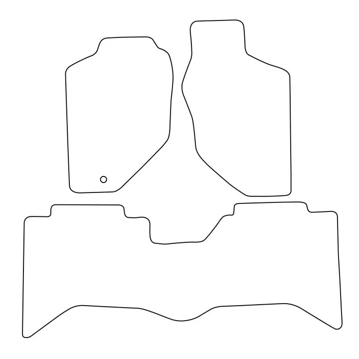 Juego completo de alfombrillas de terciopelo para Opel Frontera II B 1998-2004 - acabado rojo - 1
