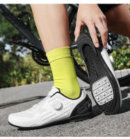Zapatos De Ciclismo Para Hombre Y Mujer Blancos Transpirables SPD De Bloqueo Auto Racing Zapatillas De Bicicleta MTB Planas Talla 36-47 - details 15