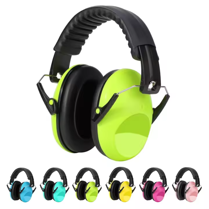 Auriculares con cancelación de ruido para niños, protectores auditivos pasivos para el autismo, 26 dB SNR, ajustables (verde) - 1