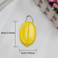 Pequeño Monedero Oval De PVC Colorido Con Cadena Hermoso Portador De Cambio Para Viajes Portátil Y Práctico - details 0