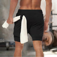 Shorts De Fitness Para Hombre Moda Transpirable 2 En 1 Doble Capa Secado Rápido Gimnasio Correr Ejercicio Deportivo Shorts Ajustados - details 7