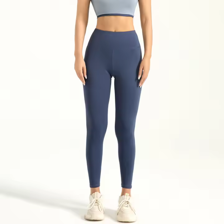 Mov-Pantalones de yoga color nude para mujer con glúteos color melocotón, pantalones deportivos de cintura alta para levantamiento de glúteos, pantalones de yoga ajustados para mujer que controlan el vientre - 1