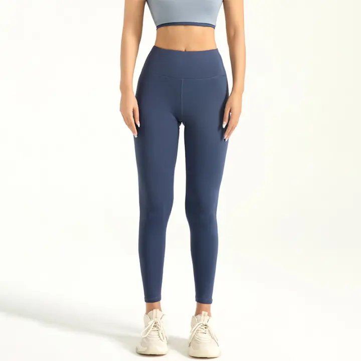 Mov-Pantalones de yoga color nude para mujer con glúteos color melocotón, pantalones deportivos de cintura alta para levantamiento de glúteos, pantalones de yoga ajustados para mujer que controlan el vientre - 1