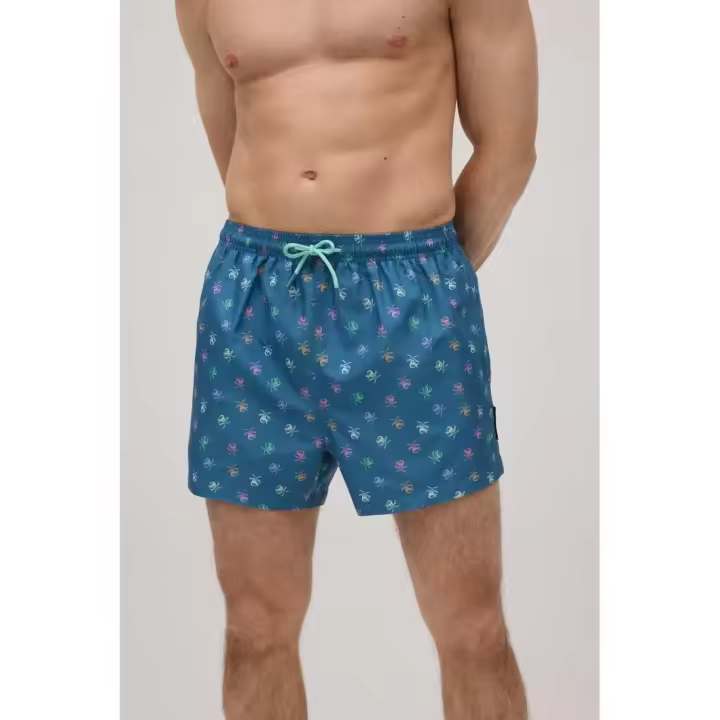 ysabel mora bañador hombre. Bañador Estampado Calaveras de Ysabel Mora. 90338. Bañador corto para hombre. Tejido de secado rápido. Estampado de calaveras. - 1