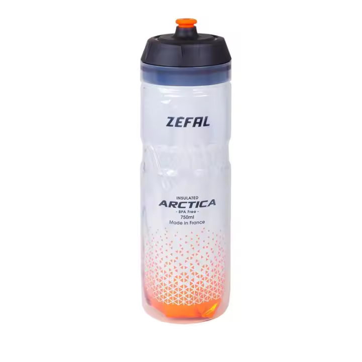 ZEFAL | Bidón De Hidratación Arctica 750ml -plata Naranja - Con una capacidad de 750ml, el contenedor isotérmico Arctica 55 mantiene su bebida a la temperatura adecuada hasta las 2:30 - 1