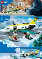 LEGO® City Ambulancia Aérea de Emergencia Set de Construcción con Avión de Juguete y Motonieve, Minifiguras de Paramédico, Piloto, Doctora y Esquiador, Idea de Regalo 60465 - details 0