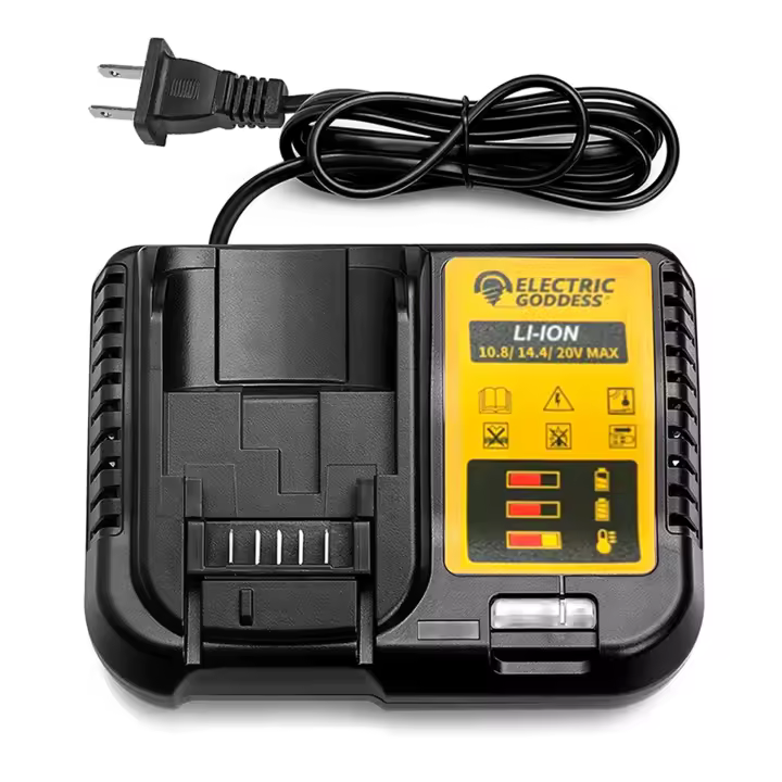 Cargador De Batería Eléctrico Goddess Para Herramientas Originales DeWalt 10.8V 14.4V 20V Con Pantalla LED Accesorio De Carga - 1
