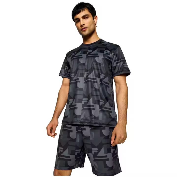 Camiseta de Manga Corta Fila Recanti Aop para hombre en color gris - 1