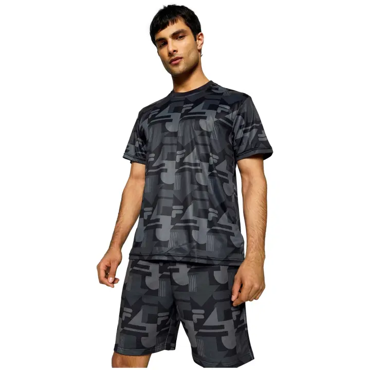 Camiseta de Manga Corta Fila Recanti Aop para hombre en color gris - 1
