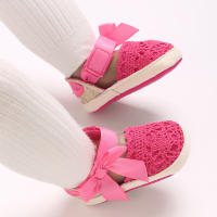 Zapatillas De Verano Para Bebés Niñas 0-18M Con Lazo Casual Sandalias Suave Cómodas Para Primeros Pasos Material Transpirable Tela Y Algodón - details 32