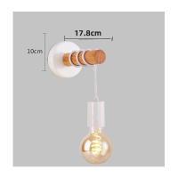 Lámpara De Pared Vintage En Madera Retro Fijación En Pared Luz Interior Decorativa Para Hogar Comedor Dormitorio Iluminación - details 5