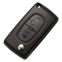 Carcasa De Llave Remota Plegable Jingyuqin Para Peugeot 107 206 307 407 408 Citroen C2 C3 C4 C5 C6 CE0523/0536 ABS Sin Personalización - details 1