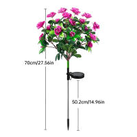 Lámpara Solar LED De Flores Azalea Para Jardín Decorativa Luz De Paisaje Orquídea Rosa Para Jardín Camino Venta Individual - details 12