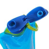 Botella De Agua Plegable Y Reutilizable Para Viajes Botella De Agua Flexible Con Clip De Carabiner Bolsa De Agua Suave Para Adultos Material Plástico - details 7
