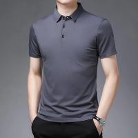 Camisa Polo Para Hombre 2025 Color Sólido Estilo Business Casual Verano Moda Transpirable Y Cómoda Manga Corta Material Poliéster - details 8