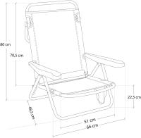 Monty Silla Playa Baja Plegable Aluminio Textileno Multicolor Rainbow - details 1