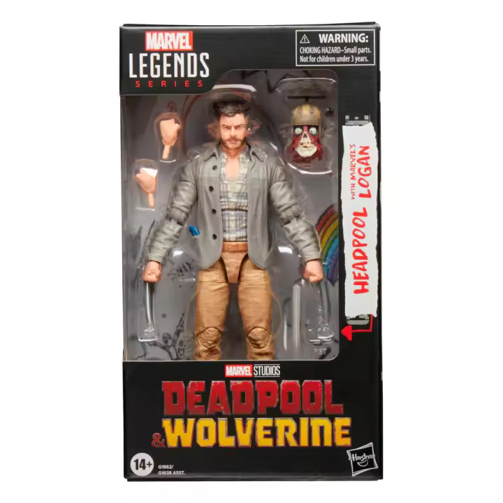 FIGURA HASBRO MARVEL LEGENDS SERIES DEADPOOL & WOLVERINE HEADPOOL WITH MARVELS LOGAN 15 CM - Nuevo a Estrenar - Original Hasbro - Marvel Legends Series - Figura de colección - Figura Marvel - 1
