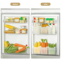 Caja De Almacenamiento Para Alimentos Refrigerador Organizador De Cocina Puerta Lateral De Nevera Caja De Almacenamiento Para Frutas Verduras Y Especias - details 2