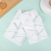 Molde De Silicona En Forma De Queso Con 8 Cavity Para Pastelería Herramienta De Cocina Antideslizante Para Hornear Y Postres - details 2