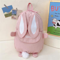 Mochila Personalizada Kawaii Con Orejas De Conejo Y Colgante De Oso Peluche Para Niñas Escolar Con Cierre De Cremallera Material Nylon Y Poliéster - details 23
